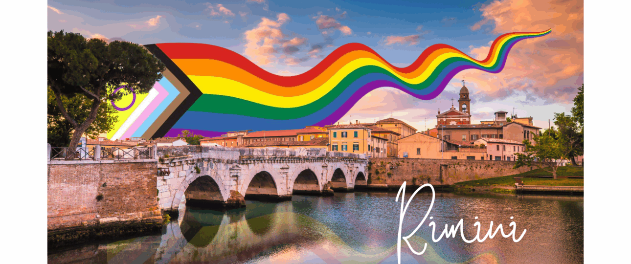 Rimini Summer Pride 2025 con colori vivaci e simboli LGBTQIA+