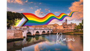 Rimini Summer Pride 2025 con colori vivaci e simboli LGBTQIA+